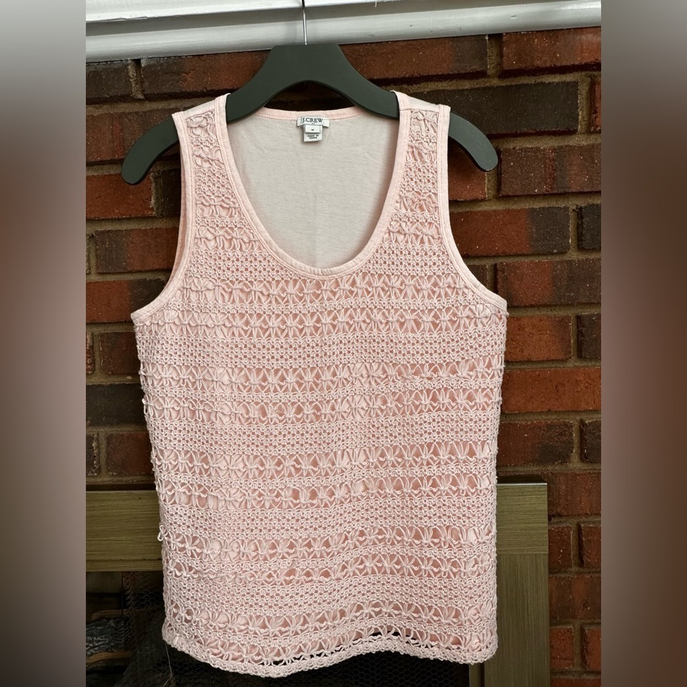 #7)  j crew crocheted looks top..